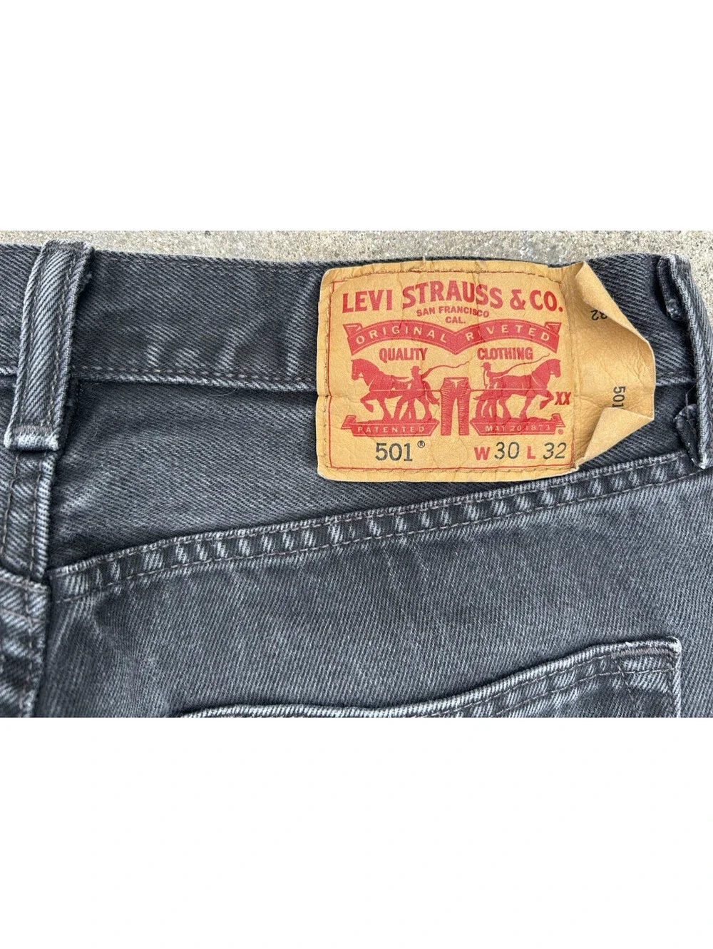 Levi’s 501 Original Fit Jeans Men's 30W x 32L Black Straight Button Fly Denim